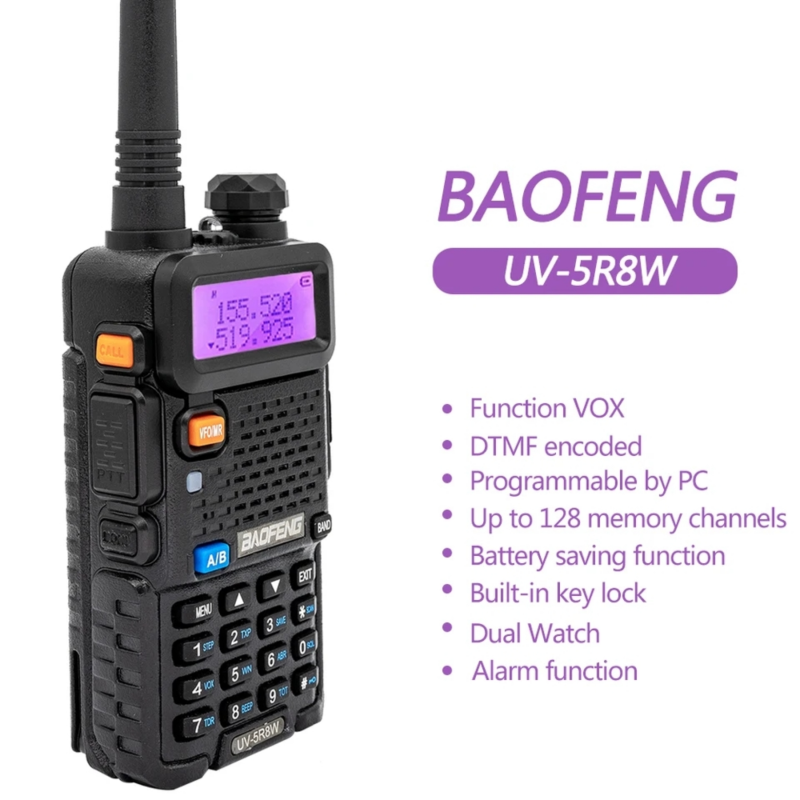 Baofeng uv-5r 8w &alpha;&sigma;ύ&rho;&mu;&alpha;&tau;&omicron;&iota; &pi;&omicron;&mu;&pi;&omicron;&delta;έ&kappa;&tau;&epsilon;&sigmaf; ( &zeta;&epsilon;ύ&gamma;&omicron;&sigmaf;) dual band vhf uhf 128 &kappa;&alpha;&nu;ά&lambda;&iota;&alpha;, , medium-null