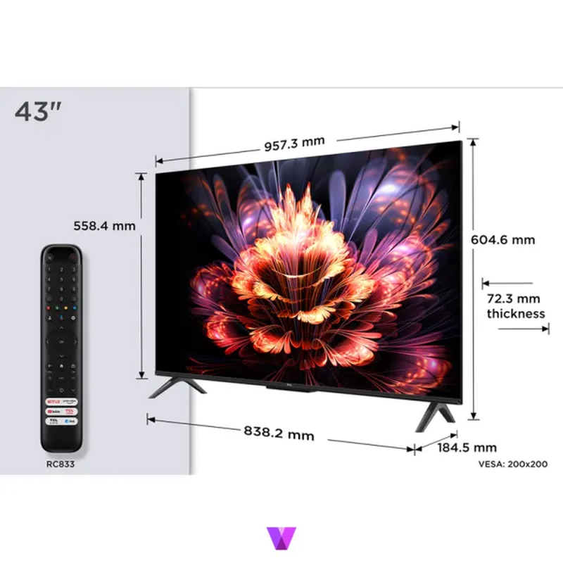 Product image: Tcl smart TV 43" 4k led p61k, , medium-null