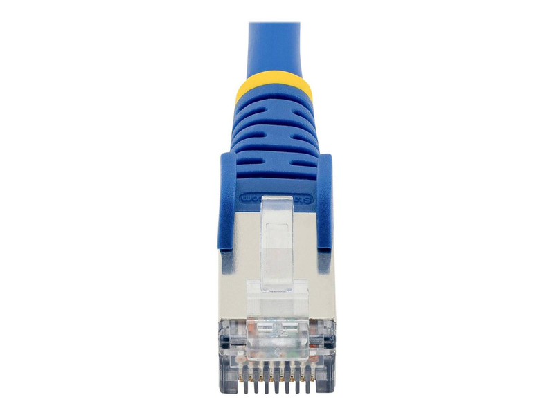 Startech.com 50cm cat6a ethernet cable - blue - low smoke zero halogen (lszh) - 10GBe 500mhz 100w poe++ snagless rj-45 w/strain reliefs s/ftp network patch cord - patch cable - rj-45 (m) to rj-45 (m) - 50 cm - s/ftp - cat 6a - ieee 802.3bt - halogen-free,-null