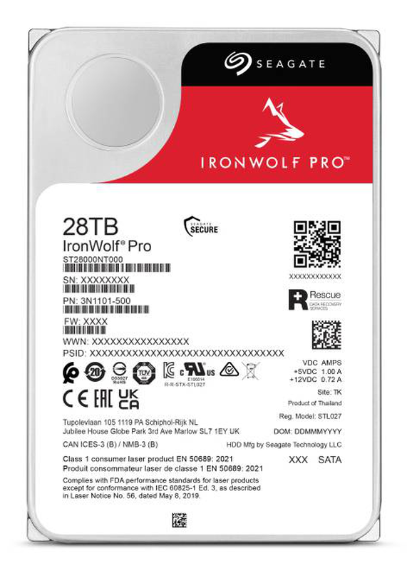 Seagate ironwolf pro 28TB HDD | 3.5" sata III | 7200 rpm | 512 mb-null