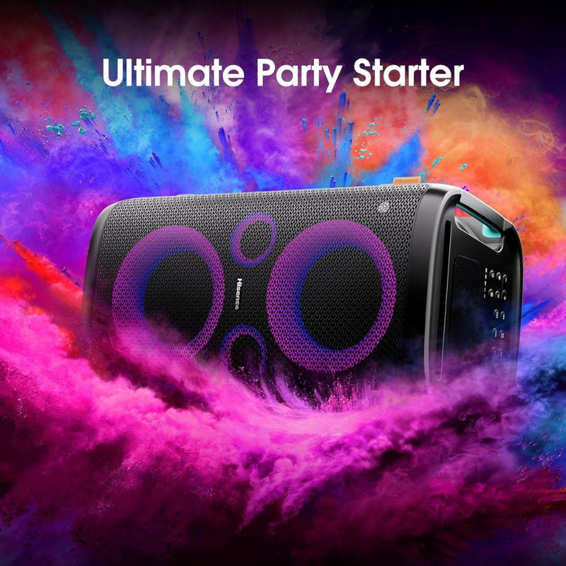 Product image: Hisense party rocker one plus φορητό ηχείο karaoke 300w με 2 ασύρματα μικρόφωνα και φωτιστικά εφέ, , medium-null