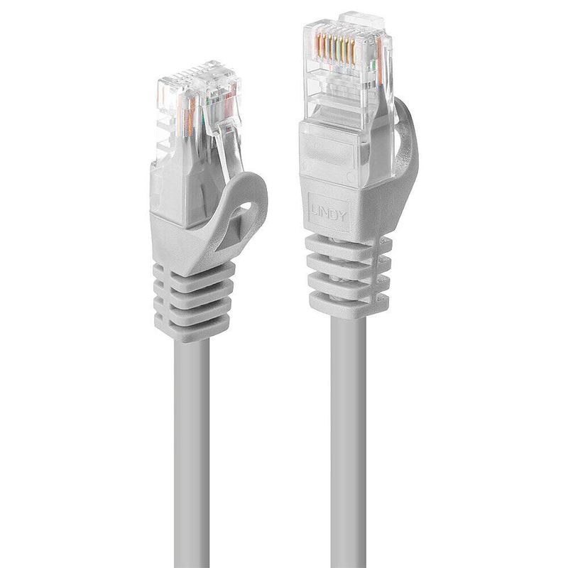 Lindy - patch cable - rj-45 (m) to rj-45 (m) - 1 m - utp - cat 5e - molded, snagless, stranded - grey-null