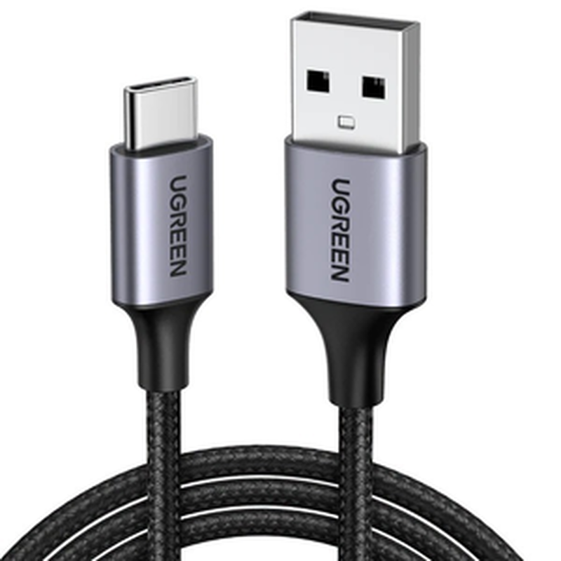60128 USB type- c 2m black charging cable 3a ugreen, , medium-null
