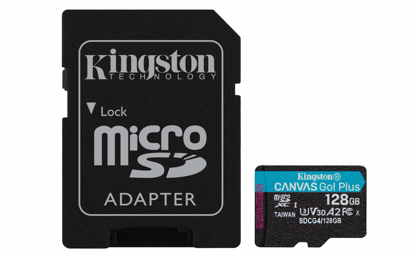 128GB micro sd memory card kingston canvas go! With adaptor class 10 (sdcg4/128GB)-null