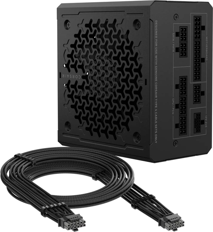 Corsair rm1000e rme series 1000w cp-9020297-eu atx 3.1 fully modular power supply cybenetics gold 12v-2x6 black-null