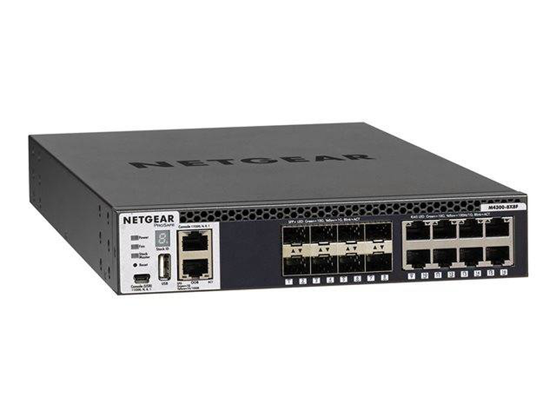 Netgear prosafe m4300-8x8f 8x 10GBase-t + 8x 10g sfp+ l3 stackable managed switch rackmount-null