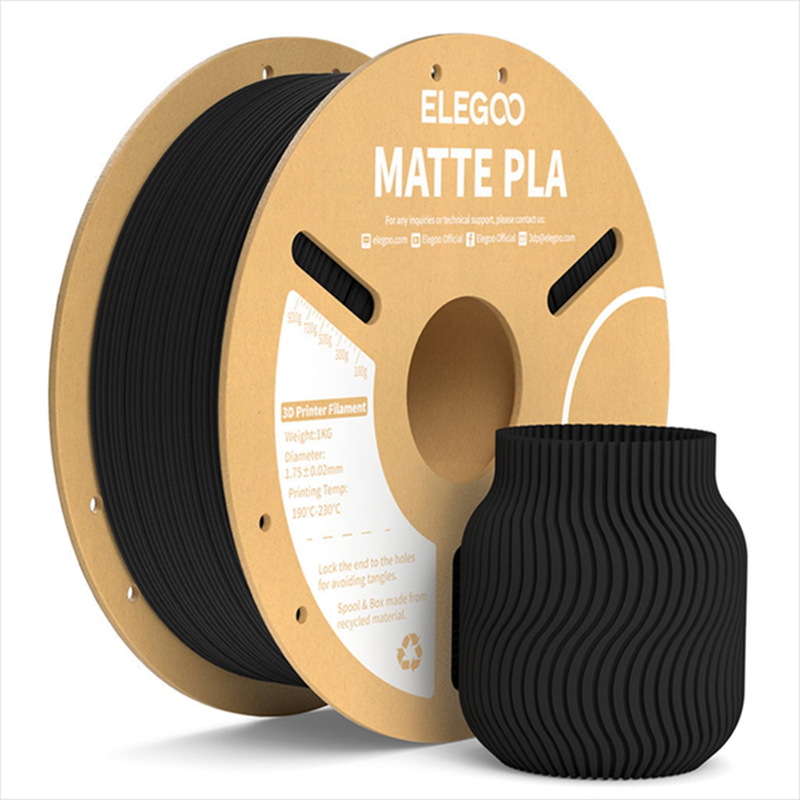 Pla matte elegoo filament 1kg 1.75mm black-null