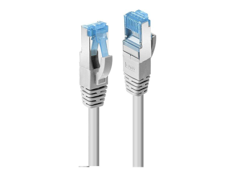 Lindy - patch cable - rj-45 (m) to rj-45 (m) - 50 m - 6 mm - s/ftp - cat 6a - halogen-free, snagless - grey-null