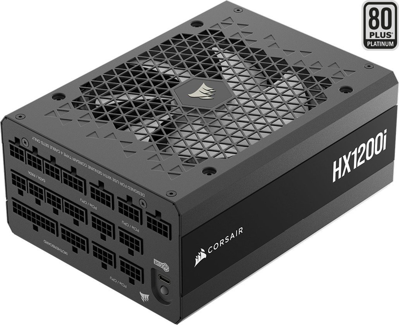 Corsair 1200w hx1200 80 plus platinum 2025 fully modular low noise high performance power supply (cp-9020307-uk)-null