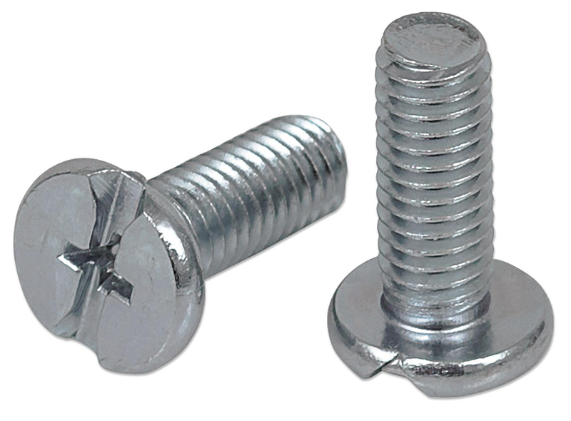 Intellinet cage nut set, 20 pack - m6 nuts, bolts and washers, suitable for network cabinets/server racks, plastic storage jar, lifetime warranty - rack screws, nuts and washers - silver, , medium-null