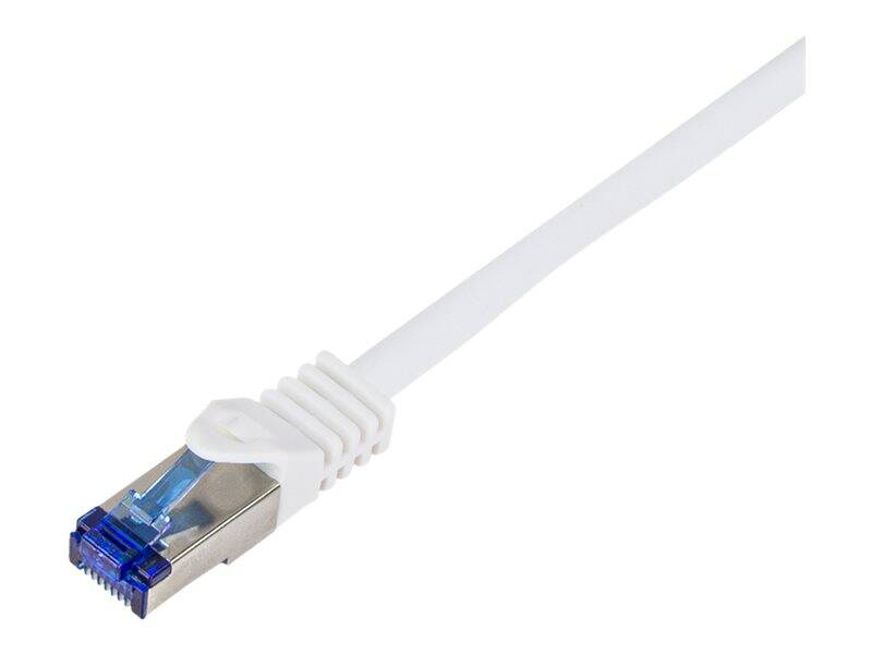 Logilink professional inline - patch cable - rj-45 (m) to rj-45 (m) - 3 m - 6 mm - s/ftp - cat 7 (cable) / cat 6a (connectors) - halogen-free, 10 gigabit ethernet - white, ral 9003-null