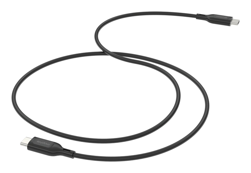 Mophie essentials / USB cable / 24 pin USB-c (m) to 24 pin USB-c (m) / 3 m / fast charging up to 60w / black-null