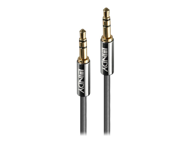 Lindy cromo line / audio cable / mini-phone stereo 3.5 mm male to mini-phone stereo 3.5 mm male / 5 m / anthracite / round, , medium-null