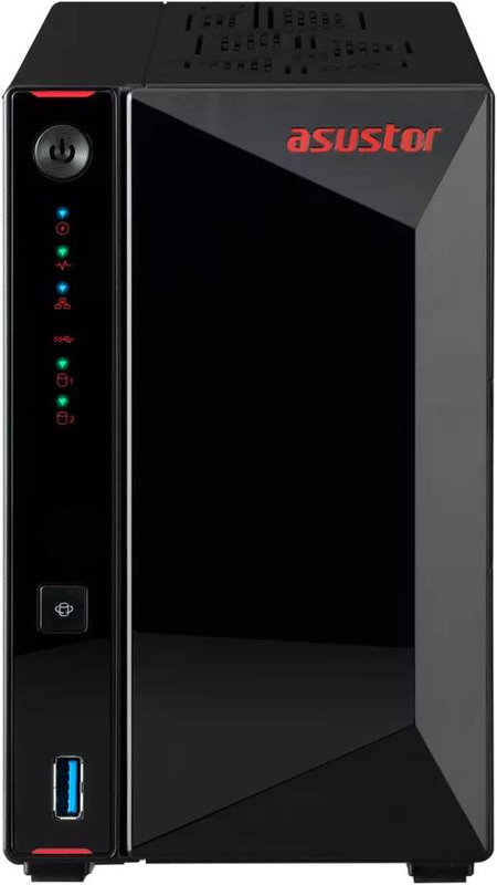Asustor nimbustor 2 Gen2 as5402t 2-bay diskless nas intel celeron n5105 quad-core 4GB ddr4 4x m.2 nvme dual 2.5GBe black-null
