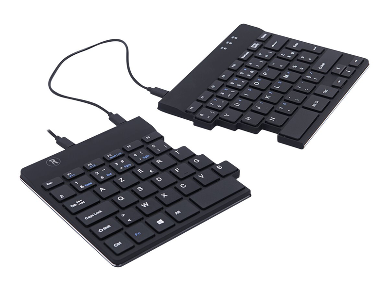 R-go split ergonomic keyboard, azerty(fr), black, wired - keyboard - USB - azerty - french - black, , medium-null