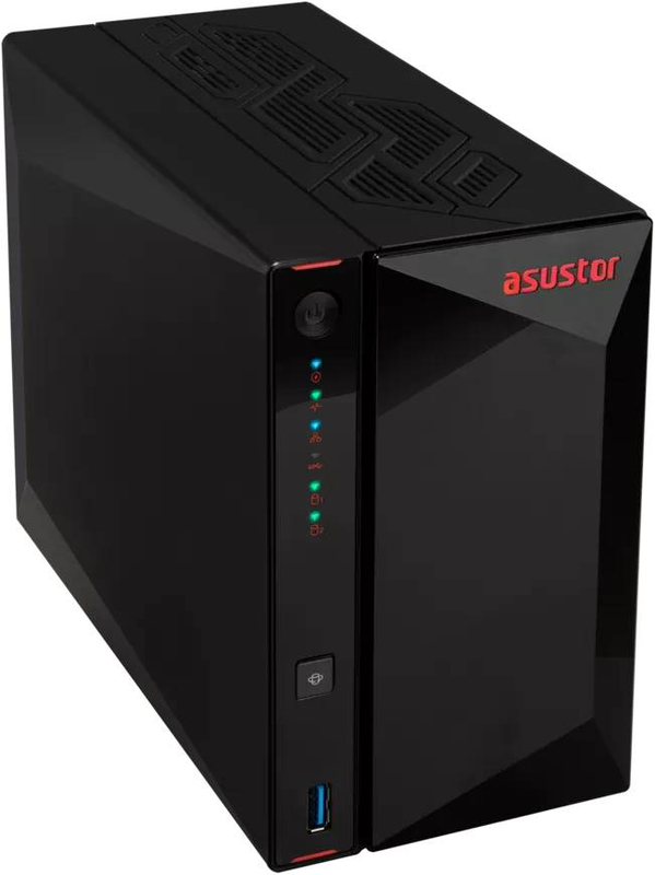 Asustor nimbustor 2 Gen2 as5402t 2-bay diskless nas intel celeron n5105 quad-core 4GB ddr4 4x m.2 nvme dual 2.5GBe black-null