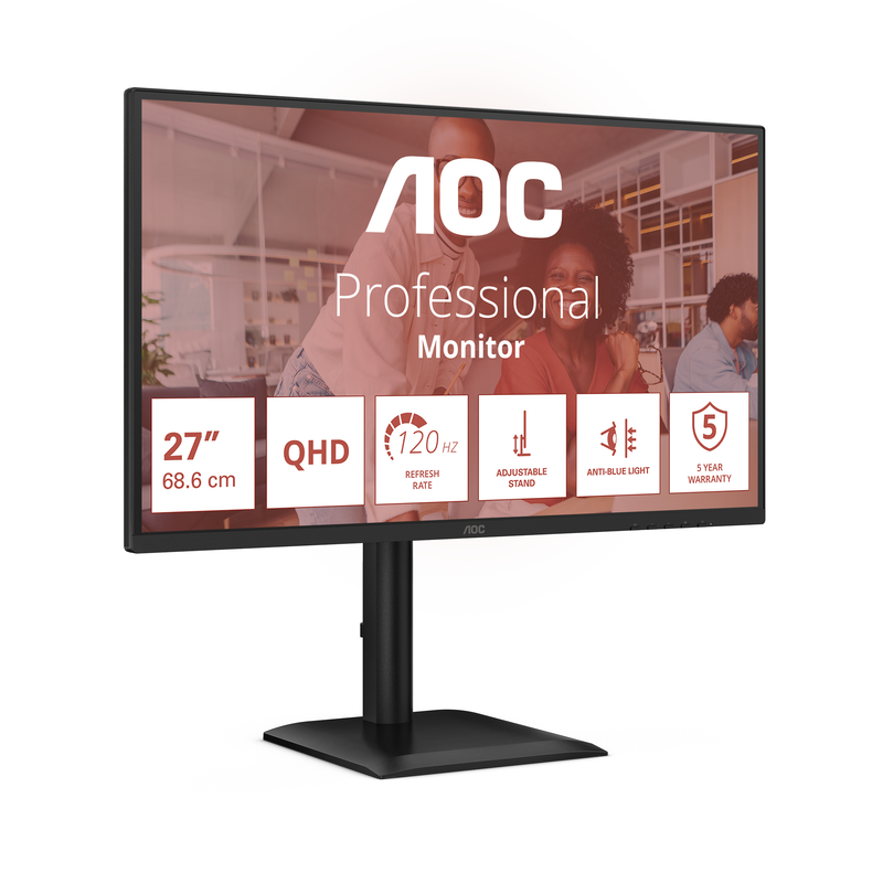 Aoc q27e4u 27" monitor ips 120hz qhd 2560x1440-null
