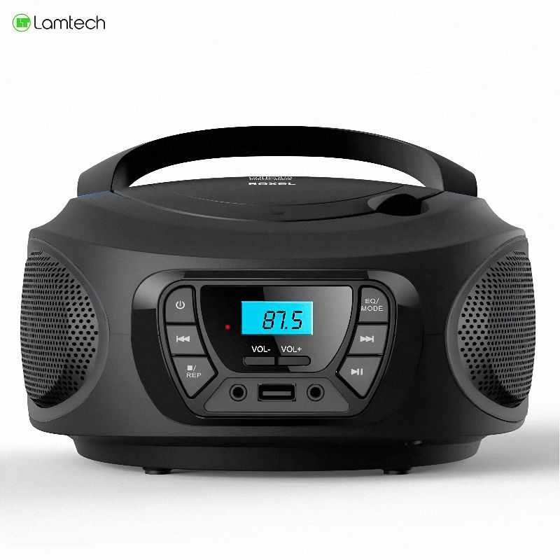 Portable radio cd player lamtech lam112518 black, , medium-null