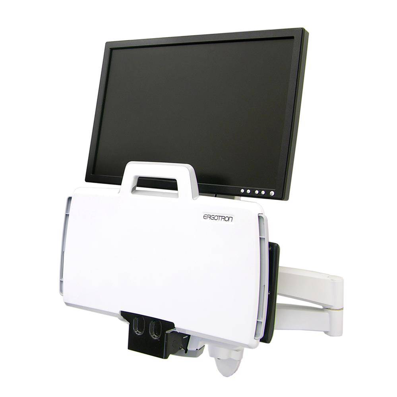 Ergotron 200 series combo arm 45-230-216 wall monitor + keyboard tray vesa 8.2kg white-null