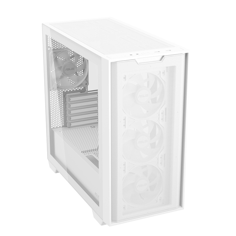 Asus a21 plus microatx case tempered glass white 4x 120mm argb fans 380mm GPU 360mm radiator btf-ready-null