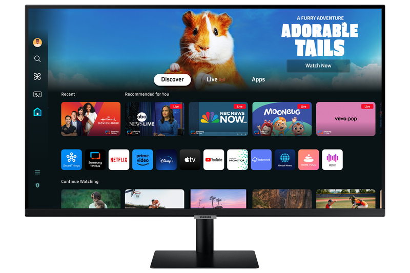 Samsung 27" smart monitor m5 (m50d)FHDwith streaming apps and speakers (ls32dm500eux)-null