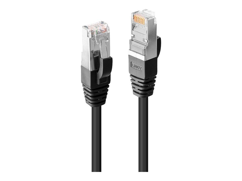 Lindy premium - patch cable - rj-45 (m) to rj-45 (m) - 15 m - sftp - cat 6 - halogen-free, molded - black-null