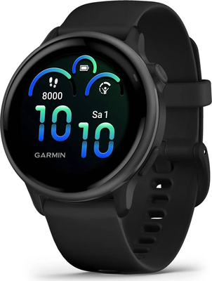 Garmin v&iacute;voactive 6 GPS smartwatch | 42mm | amOLED | slate with black band, , medium