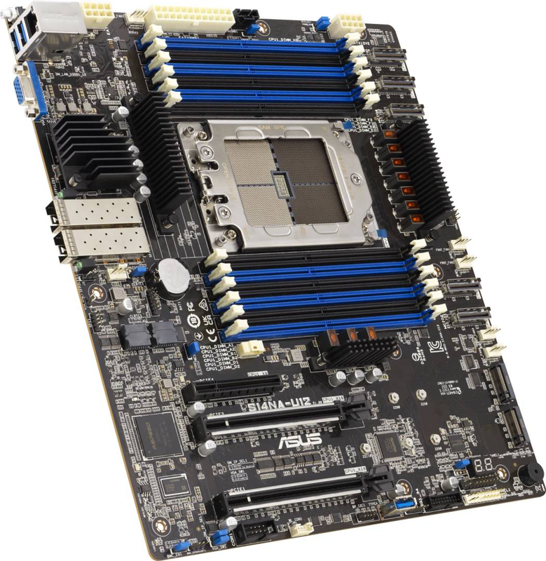 Asus s14na-u12 server motherboard socket sp6 AMD epyc 8004 ceb 12x ddr5 rdimm pcie 5.0 dual 25G sfp28 ipmi-null