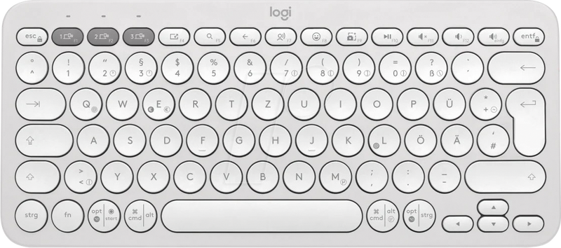 Logitech pebble keys 2 k380s - keyboard - wireless - bluetooth le - qwertz - german - tonal white, , medium-null