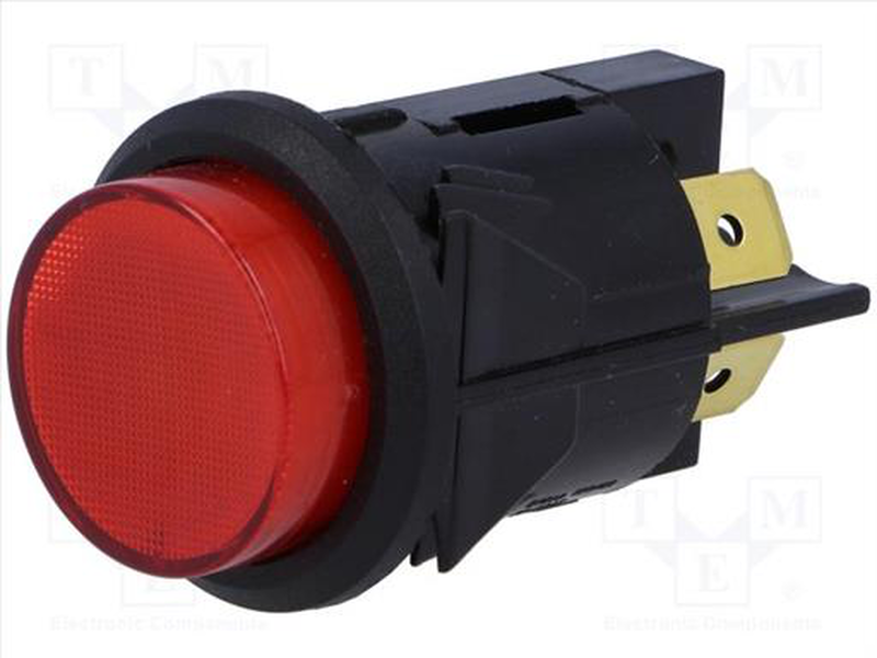 Push button switch off-on 16a/250v, , medium-null