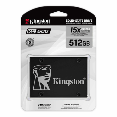 Kingston kc600/solid state drive/encrypted/512GB internal 2.5" sata 6GB/s 256-bit