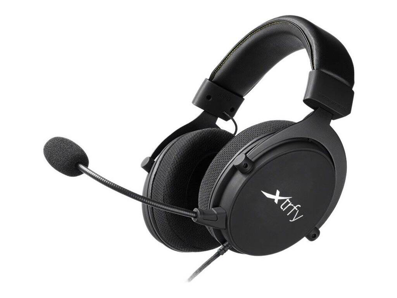Cherry xtrfy h2 wired gaming headset 53mm drivers detachable mic aluminium frame 3.5mm multi-platform black-null