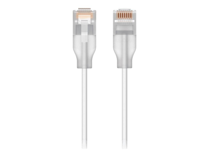 Ubiquiti unifi - patch cable - rj-45 (m) to rj-45 (m) - 15 cm - 2.5 mm - cat 6 - indoor - white (pack of 24) | uacc-cable-patch-el-0.15m-w-24-null