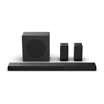 Hisense soundbar ax5140q 5.1 4 600w dolby atmos + wireless rear speakers, Black, medium