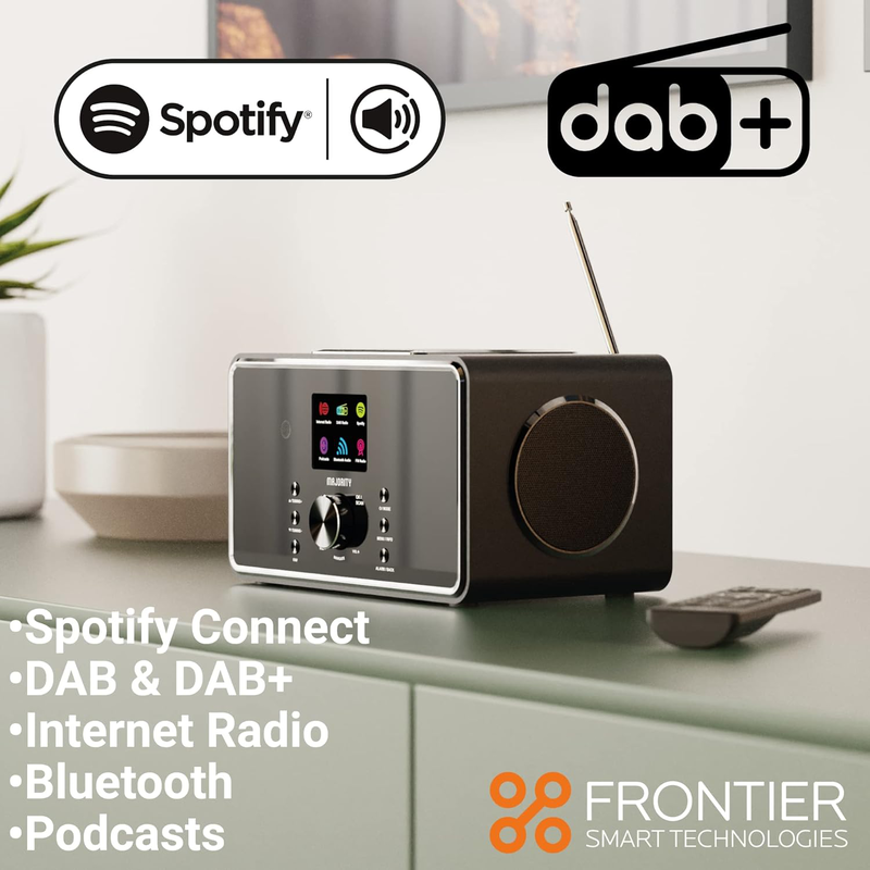 Product image: Majority radio bard 2.1 4” speakers 5” sub fm,USB,aux,spotify,bt,alarm black, , medium-null
