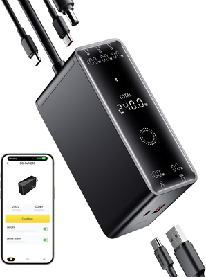 Baseus charger desktop 240w 3c+u+dc eu incl charging cable 240w 1.0m, , medium