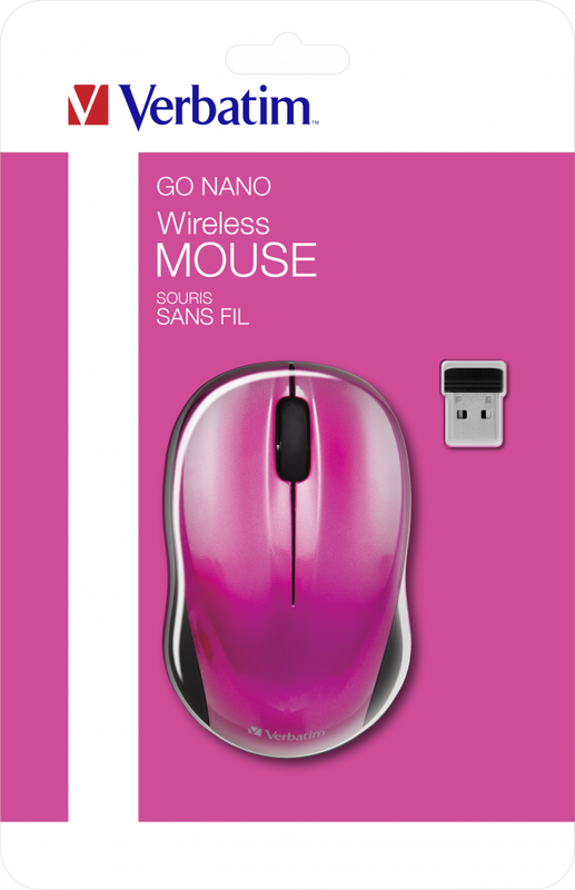 Verbatim mouse go nano wireless hot pink-null