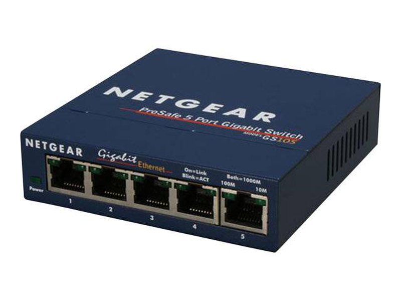 Netgear 5-port gigabit ethernet switch 10/100/1000 mbps, , medium-null