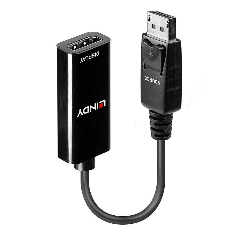 Lindy - video adapter - displayport (m) to HDMI (f) - black - 4k support-null