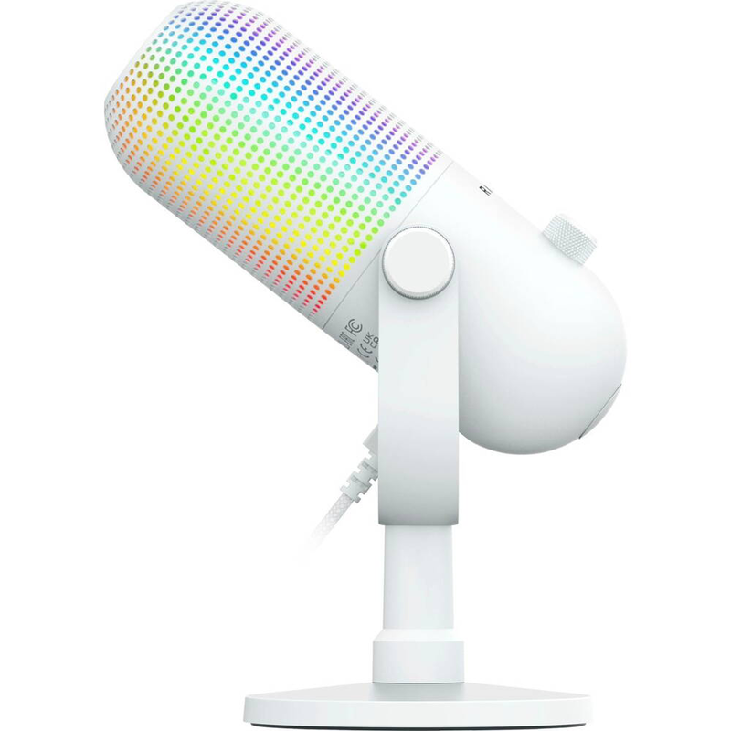 Razer seiren v3 chroma rgb USB condenser microphone gain limiter build-in shock absorb white-null