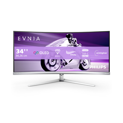Philips evnia 34g1 34" monitor qd OLED curved 175hz g-sync/freesync 3440x1440, , medium