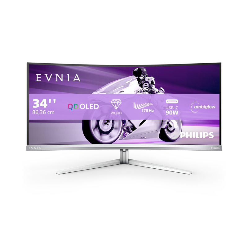 Philips evnia 34g1 34" monitor qd OLED curved 175hz g-sync/freesync 3440x1440, , medium-null