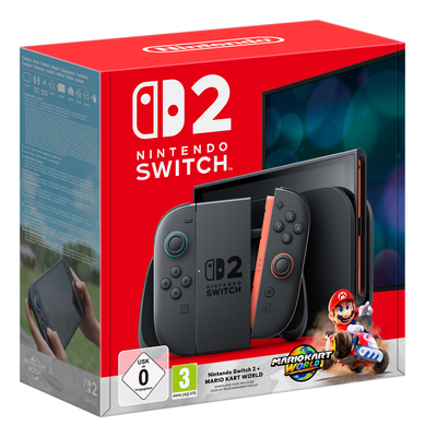 Nintendo switch 2 gaming console 256GB mario kart world bundle, Black, medium