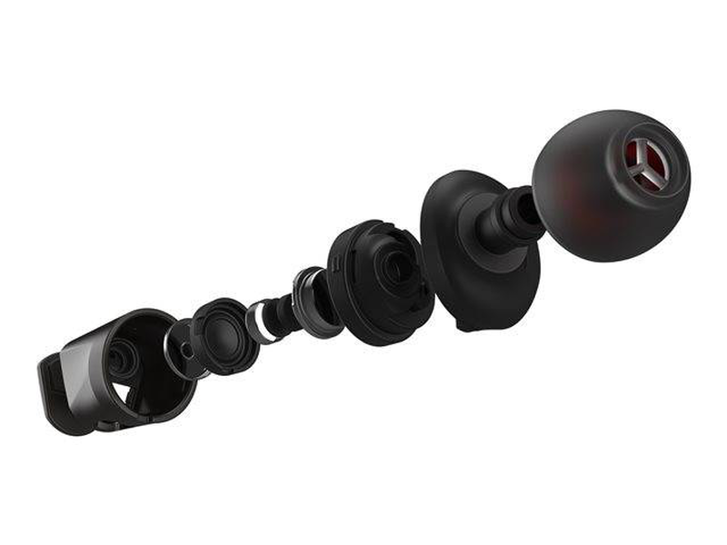 Asus rog cetra II core wired in-ear gaming earphones lsr drivers 3.5mm inline mic virtual 7.1 black red-null