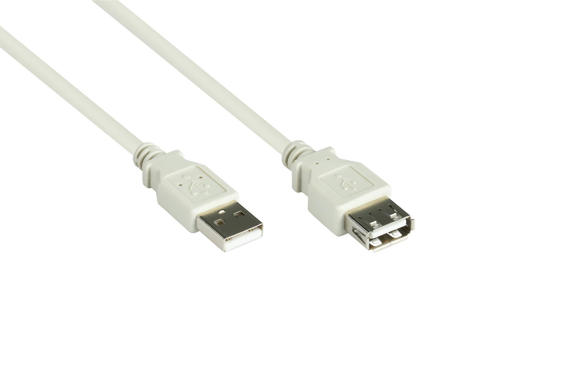 Alcasa 2511-of2 / 1.8 m / USB a / USB a / USB 2.0 / male/female / white-null