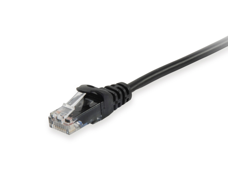 Equip - patch cable - rj-45 (m) to rj-45 (m) - 25 cm - u/utp, unshielded - cat 6a - halogen-free, stranded, molded - black-null