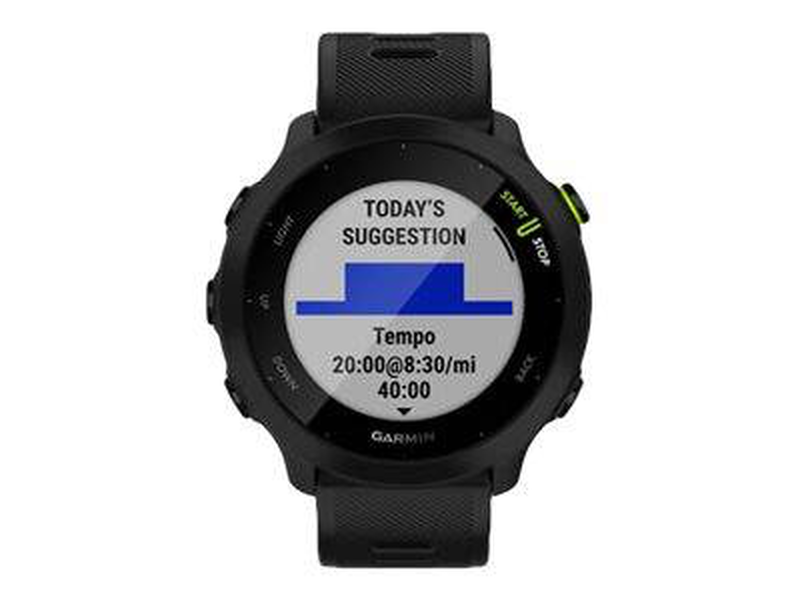 Garmin forerunner 55 - black - sport watch with band - silicone - black - display 1.04" - bluetooth, ant+ - 37 g, , medium-null