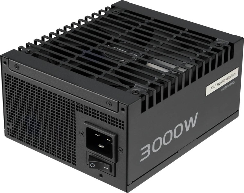 Asus pro ws 3000w platinum psu atx 3.1 pcie 5.1 80+ platinum modular quad 12v-2x6 ai workstation black-null
