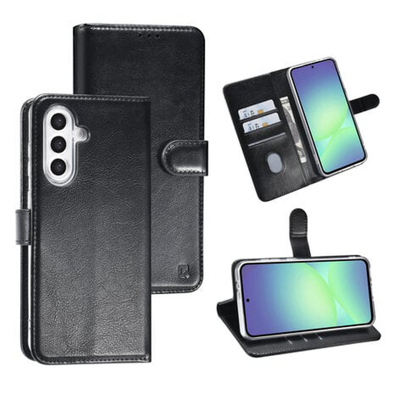 Galaxy a56 book case  card holder for 3 cards  magnetic closure black, , medium-null