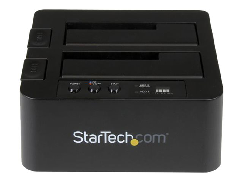 Startech.com USB 3.1 (10GBps) standalone duplicator dock for 2.5" & 3.5" sata SSD/HDD drives - with fast-speed duplication up to 28GB/min (sdock2u313r), , medium-null